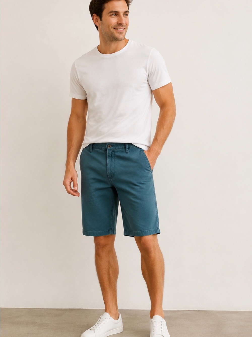 Matix Men’s Chino Shorts Size 34 Teal Blue Long Skate Streetwear Casual